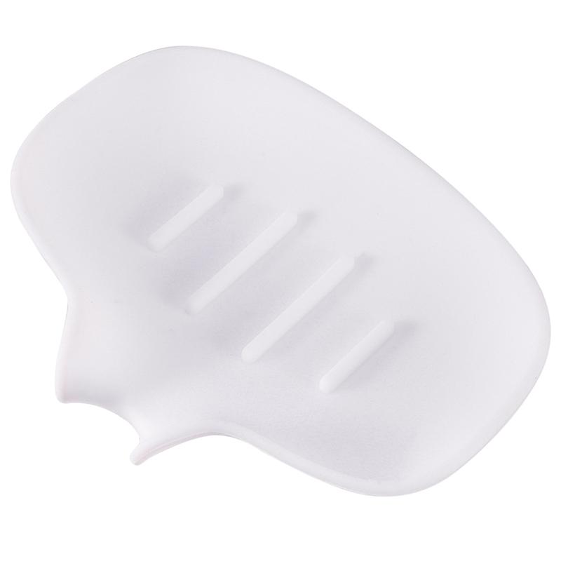 Кухонная мыльница Силиконовый держатель для мыльницы Самоосушающаяся нескользящая мыльница Ванная комната Кухонная сушилка Поднос для хранения посуды белый